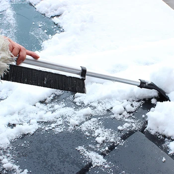 Выдвижной автомобильный Автоматический Скребок для льда, Лопата, Щетка для удаления снега, Инструмент для чистки