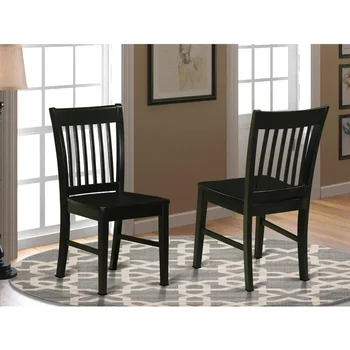 Обеденное Деревянное сиденье с реечной спинкой, кухонные стулья, Кресла для гостиной, набор из 2 стульев в скандинавском стиле, Дизайнерское кресло без груза, Барные стулья