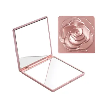 Портативное мини-зеркало для макияжа, креативное двустороннее зеркало, портативное складное увеличительное квадратное маленькое зеркальце, инструменты для макияжа