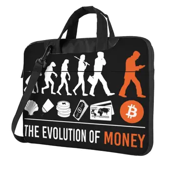 Сумка для ноутбука The Evolution Of Money Сумка-портфель для криптовалюты Bitcoin Водонепроницаемая 13 14 15 Стильный чехол для компьютера Macbook Air