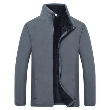 Зимняя толстая флисовая куртка большого размера, мужская, для кемпинга, пеших прогулок, коралловое бархатное теплое пальто, повседневный топ, ветровка на подкладке