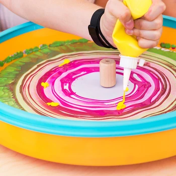 Цветная волшебная тарелка Головоломка для раннего обучения для развития способности распознавать цвета Игрушки для рисования