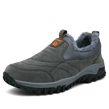 Большие размеры 37-46, Мужская походная обувь для альпинизма, нескользящие мужские спортивные кроссовки, Мужские туристические кроссовки из замши