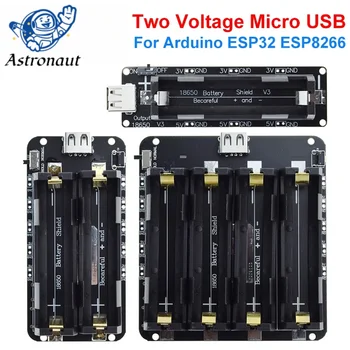Два Напряжения 18650 Литиевая Батарея Щит V8 Мобильная Плата Расширения Питания Модуль 5V/3A 3V/1A Micro USB Для Arduino ESP32 ESP8266