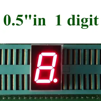 0,5-дюймовый 7-Сегментный КРАСНЫЙ светодиодный дисплей, 1-Битная Цифровая трубка, Пластик, металл С Общим Катодом (трубка Nixie), 0,5 