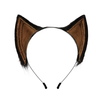Милая повязка на голову в форме уха с мультяшным рисунком, прекрасная лента для волос для взрослых детей H9ED