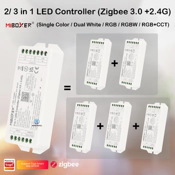 Miboxer ZigBee 2.4G Контроллер Светодиодной Ленты FUT035ZP + 2в1 FUT037ZP + 3в1 для Одноцветного Двойного Белого RGB RGBW RGB + CCT DC12-24V