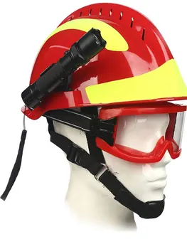 F2 Защитный Спасательный шлем Аварийно-Спасательный Пожарный ABS-шлем с фарой и защитными очками, Защитный шлем пожарного