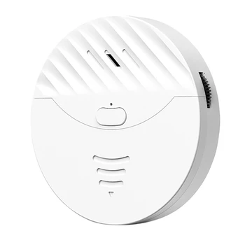 Интеллектуальная WiFi сигнализация Tuya, датчик вибрации дверей и окон, оповещение о защите Работает с Alexa, Smart Life (белый)