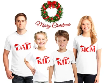 1 шт., Рождественские семейные рубашки, футболка для папы, мамы и ребенка, семейная одежда для папы, мамы, Рождественская футболка для дочери и сына
