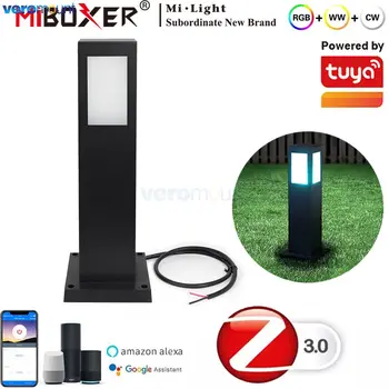 MiBoxer 9 Вт RGBCCT Светодиодный Квадратный Светильник для газона Zigbee 3,0 DC24V IP66 Водонепроницаемый Умный Внутренний Сад LA5-09S-ZL Tuya WiFi APP Control