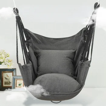 Подвесные качели, подвесной стул для студенческого общежития Колледжа, Гамак с подушкой, Качели для кемпинга, кресло для отдыха в помещении для взрослых