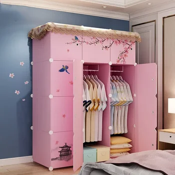 Современный Простой Шкаф Портативный Шкаф для хранения одежды в спальне Скандинавский Минималистичный Компактный Небольшой Гардероб Модная Мебель