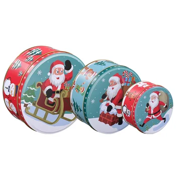 Рождественские Жестяные формочки для печенья, конфеты, коробки для угощений, небольшой подарочный футляр, Рождественские жестяные коробки для конфет.