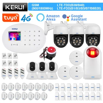 KERUI W204 Security Protection 4G WIFI Сигнализация для Дома Комплект Управления Tuya Smart/Умная Система Жизненной Сигнализации Датчик Движения Детектор