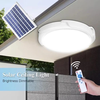 Солнечный потолочный светильник для помещений Smart IP65, Водонепроницаемые Наружные садовые лампы, лампа на солнечной энергии с линейным освещением коридора, Солнечный потолок