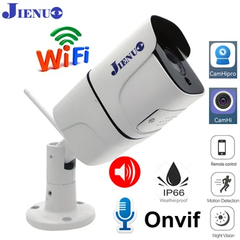 JIENUO 5MP Wifi Камера IP Беспроводная Ночного Видения Onvif 1080P Аудио Видеонаблюдения HD 2mp Наружная Водонепроницаемая Домашняя Камера CamHi