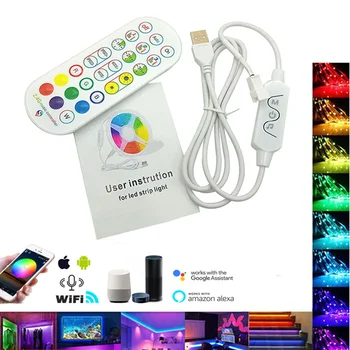 Bluetooth APP 24-клавишный Пульт Дистанционного Управления С Питанием от USB RGB ColorMusic, Меняющий Светодиодный Угловой Торшер, Световая Панель для Гостиной, Спальни