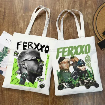 The Ferxxo Feid 90s Rapper Shopping Bag Shopper Eco Canvas Shopper Feid Ferxxo Bolsas De Tela Сумка Для покупок Многоразового использования Sacolas