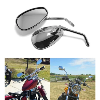 1 пара боковых зеркал заднего вида для мотоциклов, стеклянные сферические зеркала заднего вида, универсальные для уличных велосипедов, квадроциклов, аксессуаров для мотоциклов