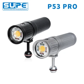 Supe Scubalamp P53 Pro 5000 люмен, стробоскоп, видеосветка, Фокусировочный светильник для подводной фотосъемки, снаряжение для подводного плавания.