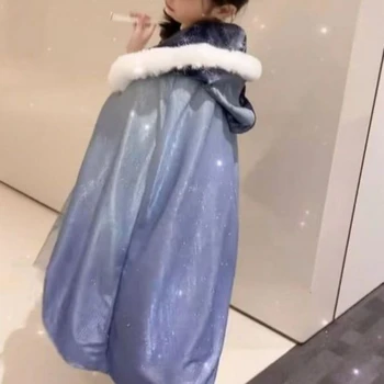 Детская одежда Платье для девочек 2023 Осенне-зимнее новое платье принцессы для девочек Детское платье с длинными рукавами для девочек