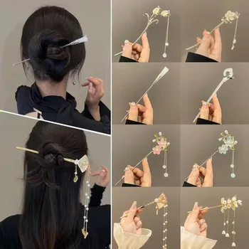 Антикварная заколка для волос с бахромой, заколка для волос в китайском стиле, простые элегантные аксессуары для волос