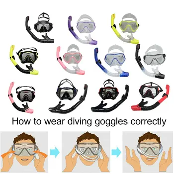 Новые профессиональные маски для подводного плавания, набор для подводного плавания, силиконовая юбка для взрослых, Противотуманные очки, Оборудование для бассейна