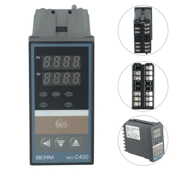 Цифровой Регулятор температуры REX-C400 Термостат SSR Выход + K/E/PT100 Датчик Контроллера Термопары