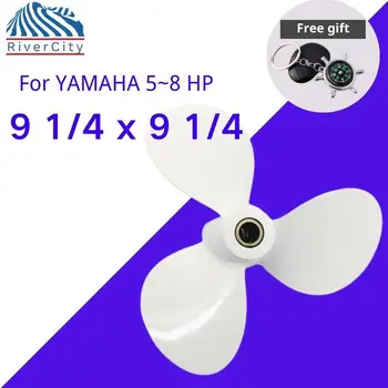 Подвесной Пропеллер Для Yamaha 5hp 6hp 8hp 9.9hp 9 1/4x9 1/4 Винт Из Лодочного Алюминиевого Сплава с 3-Лопастным Штифтовым Приводом Судового Двигателя
