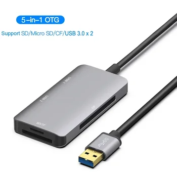 USB 3,0 SD SDHC CF Compact Flash TF Устройство чтения карт microSD USB3.0 U Флэш-Накопитель Мышь OTG для Ноутбука Macbook Notebook PC 5в1