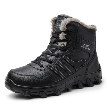 Зимние мужские уличные термальные походные ботинки С мехом внутри, спортивная обувь для катания на снегу, горные кроссовки, Обувь для кемпинга, обувь для охотников