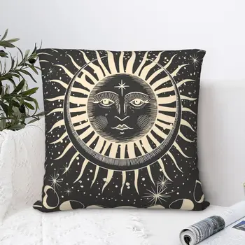 Звездные знаки, Солнечная наволочка, Солнце и Луна, подушка для рюкзака для гостиной, декоративная наволочка для объятий автомобиля с принтом 