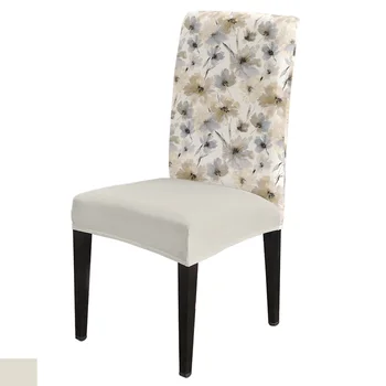 Текстура акварельных ботанических цветов, эластичный чехол для стула, чехлы для кухонных обеденных стульев, эластичные чехлы для стульев для банкетов, отелей