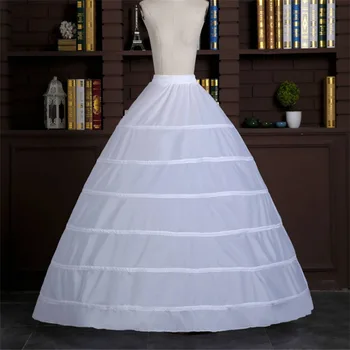 Белая юбка-бальное платье с 6 обручами, Нижняя юбка для девочек, Свадебная Нижняя юбка, слипы Принцессы для женщин, Vestidos