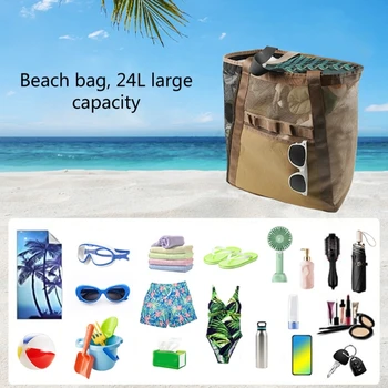 Сумки-тоут Водонепроницаемая пляжная сумка с защитой от песка для бассейна, путешествий, пикников, кемпинга На каждый день