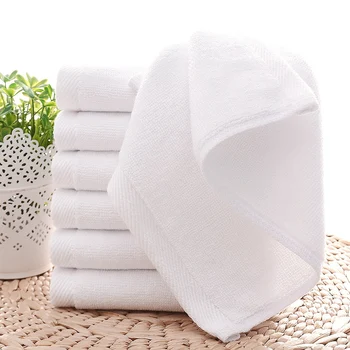 7ШТ полотенец Хлопчатобумажные белые высшего гостиничного качества Мягкие полотенца для лица и рук 30x30 см