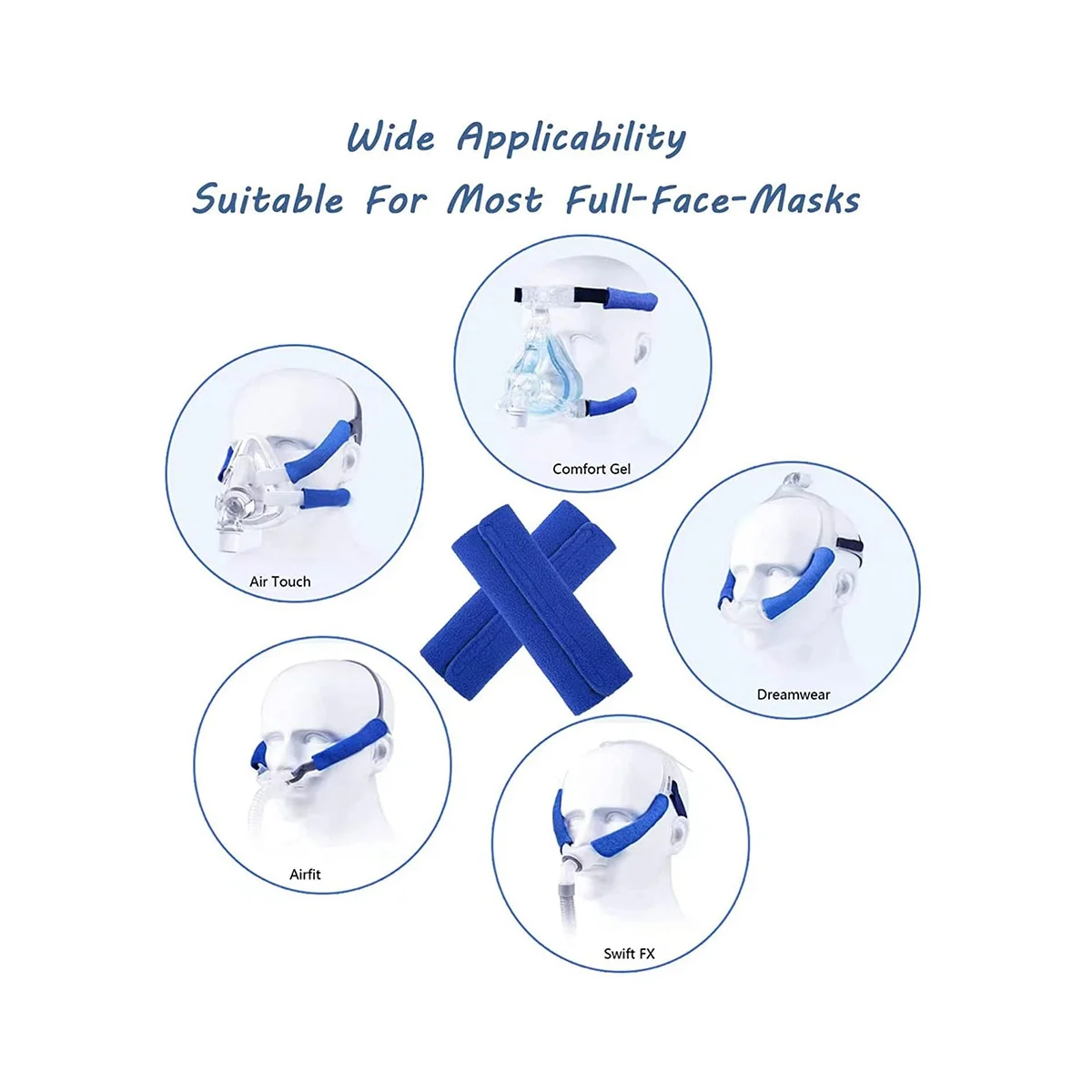 4 Упаковки Чехлов для ремней маски CPAP, Чехла для лицевой подушки для головного убора Cpap Strap, Универсальных и многоразовых Комфортных прокладок