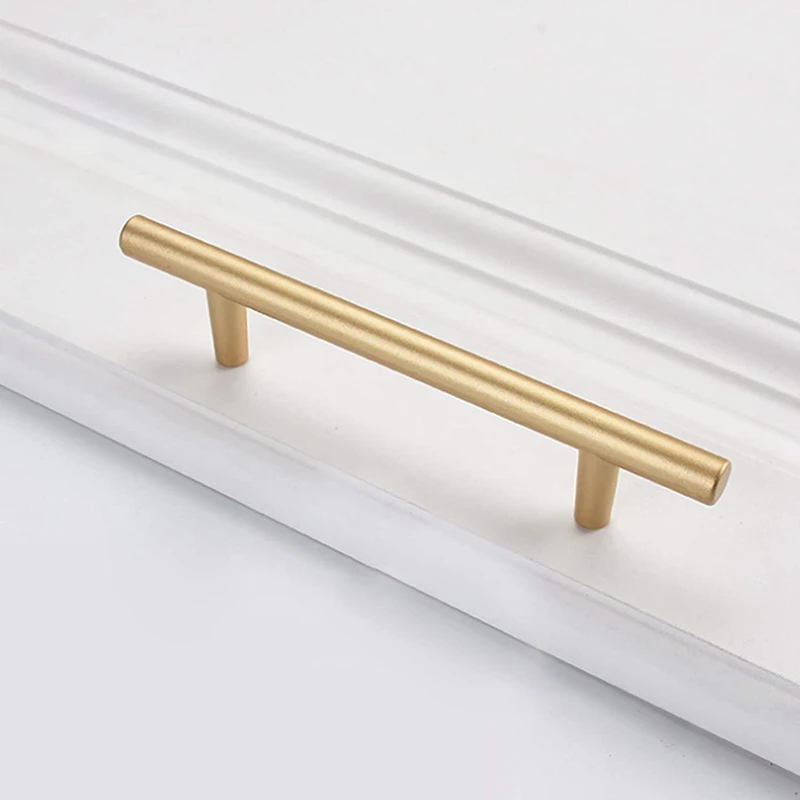 6 Шт. золотых ручек для ящиков, 6-дюймовые золотые мебельные ручки из алюминиевого сплава, тянущие Т-образную ручку шкафа для кухни