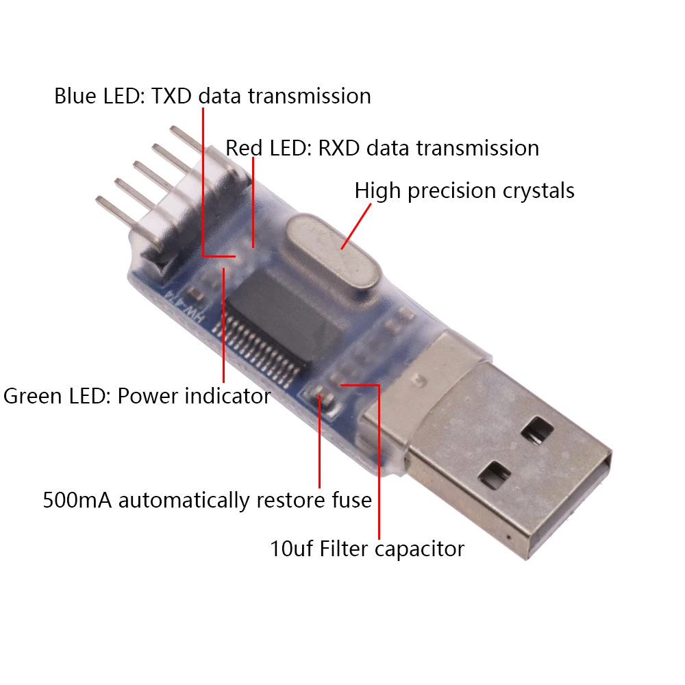 PL2303 PL2303HX/PL2303TA Модуль-Адаптер Преобразователя USB в RS232 TTL С Пылезащитной крышкой PL2303HX Для Arduino Кабель Для загрузки