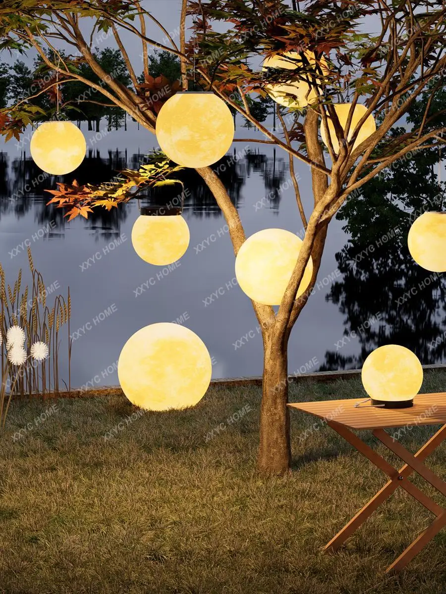 Солнечный наружный светильник Лампа Лунного света Атмосферный Подвесной светильник Садовая Солнечная лампа Лунный свет